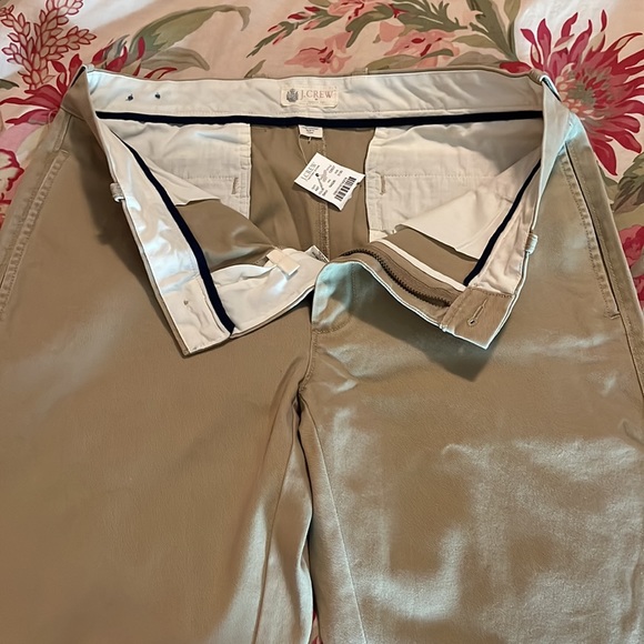 J CREW Size 31W x 30L Flat Front Chino 100% Cotton Comfort Khaki Casual $89 NEW - Picture 15 of 16